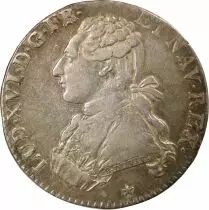 Louis XVI - 1/5 Silver Ecu, with Dressed up Bust - 1788 W Lille