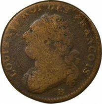 Louis XVI - 12 Deniers with Fasces - 1791 B Rouen
