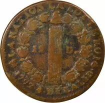 Louis XVI - 12 Deniers with Fasces - 1792 B Rouen