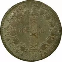Louis XVI - 12 Deniers with Fasces, Type \ Fran&ccedil;ais\  - 1792 BB Strasbourg