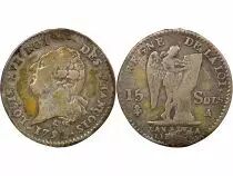 Louis XVI - 15 Silver Sols, with Genius - 1791 A Paris
