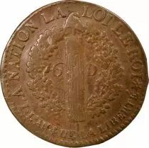 Louis XVI - 6 Deniers, with Fasces - 1792 BB Strasbourg