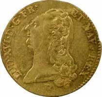 Louis XVI - Double Gold Louis, Bare Head - 1786 A Paris