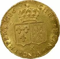 Louis XVI - Double Gold Louis, Bare Head - 1786 K Bordeaux