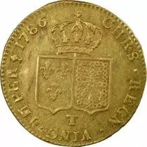 Louis XVI - Double Gold Louis, Bare Head - 1786 T Nantes
