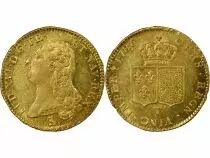 Louis XVI - Double Gold Louis, Bare Head - 1786 T Nantes