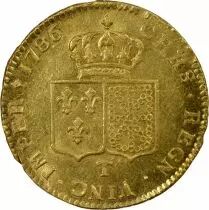 Louis XVI - Double Gold Louis, Bare Head - 1786 T Nantes