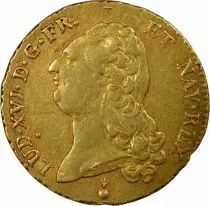 Louis XVI - Double Gold Louis, Bare Head - 1787 AA Metz