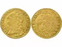 Louis XVI - Gold Louis, with Bare Head - 1786 B Rouen