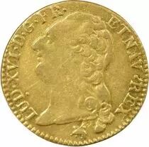 Louis XVI - Gold Louis, with Bare Head - 1786 B Rouen