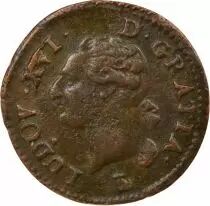 Louis XVI - Liard  with Shield - 1791 T Nantes
