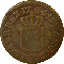Louis XVI - Liard with Shield - 1784 T Nantes
