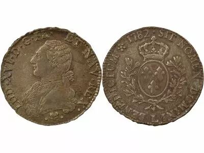 Louis XVI - Silver Ecu, dressed up Bust - 1782 L Bayonne