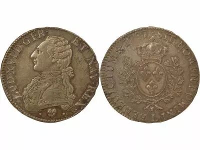 Louis XVI - Silver Ecu, dressed up Bust - 1787 L Bayonne