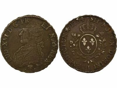 Louis XVI - Silver Ecu, with Dressed up Bust - 1784 L Bayonne