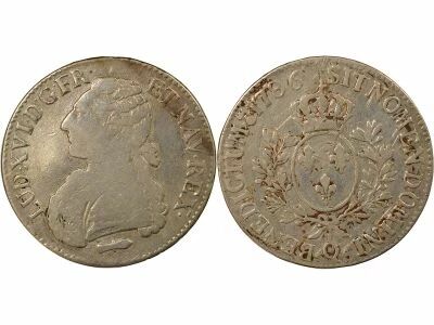 Louis XVI - Silver Ecu, with Dressed up Bust - 1786 Q Perpignan