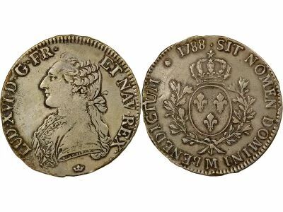 Louis XVI - Silver Ecu, with Dressed up Bust - 1788 M Toulouse