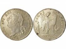 Louis XVI - Silver Ecu, with Genius - 1792 H La Rochelle, Treasure Trove of the Sauvionni&egrave;res