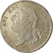 Louis XVI - Silver Ecu, with Genius - 1792 H La Rochelle, Treasure Trove of the Sauvionni&egrave;res