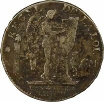 Louis XVI - Silver Ecu, with Genius - 1792 M Toulouse