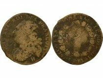 Louis XVI, Constitution - 12 Deniers, with Fasces - 1792 H La Rochelle