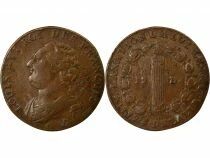 Louis XVI, Constitution - 12 Deniers with Fasces - 1792 D Lyon
