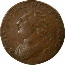 Louis XVI, Constitution - 12 Deniers with Fasces - 1792 D Lyon
