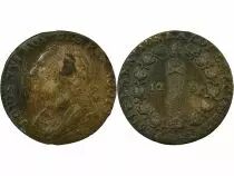 Louis XVI, Constitution - 12 Deniers with Fasces - 1792 T Nantes