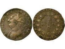 Louis XVI, Constitution - 12 Deniers with Fasces - 1792 T Nantes