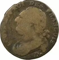 Louis XVI, Constitution - 12 Deniers with Fasces - 1793 D. Dijon