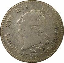 Louis XVI, Constitution - 15 Sols Ecu, with Genius - 1792 A Paris