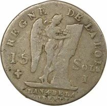 Louis XVI, Constitution - 15 Sols Ecu, with Genius - 1792 I Limoges