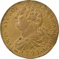 Louis XVI, Constitution - 2 Sols with Fasces - 1791 &Aring; Paris Barnabites