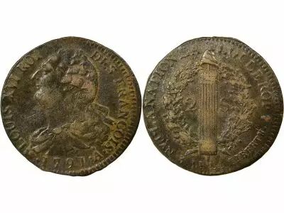 Louis XVI, Constitution - 2 Sols with Fasces - 1791 � Paris Barnabites
