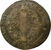 Louis XVI, Constitution - 2 Sols with Fasces - 1791 &Aring; Paris Barnabites