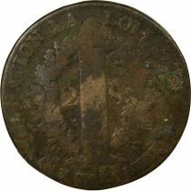 Louis XVI, Constitution - 2 Sols with Fasces - 1791 &Aring; Paris Barnabites