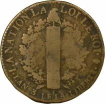 Louis XVI, Constitution - 2 Sols with Fasces - 1791 &Aring; Paris Barnabites