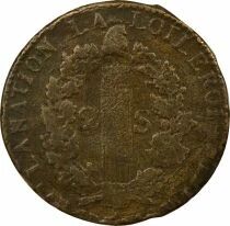 Louis XVI, Constitution - 2 Sols with Fasces - 1792 R Orl&eacute;ans