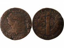Louis XVI, Constitution - 3 Deniers with Fasces - 1792 D Lyon