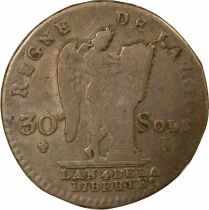Louis XVI, Constitution - 30 Sols Ecu, with Genius - 1792 I Limoges