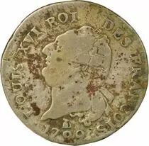 Louis XVI, Constitution - 30 Sols with Genius - 1792 T Nantes
