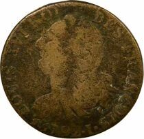 Louis XVI, Constitution - 6 Deniers with Fasces - 1792 I Limoges