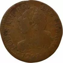 Louis XVI, Constitution - 6 Deniers with Fasces - 1793 K Bordeaux