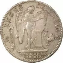 Louis XVI, Constitution - Silver Ecu, with Genius - 1792 A Paris