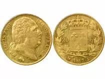 Louis XVIII - 20 Gold Francs, Bare Head - 1817 A Paris