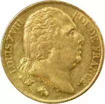 Louis XVIII - 20 Gold Francs, Bare Head - 1817 A Paris