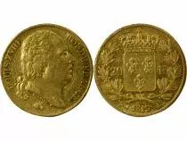 Louis XVIII - 20 Gold Francs, Bare Head - 1819 T Nantes