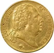 Louis XVIII - 20 Gold Francs, Bare Head - 1824 A Paris