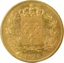 Louis XVIII - 40 Gold Francs - 1824 A Paris