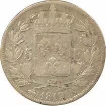 Louis XVIII - 5 Silver Francs, Bare Head - 1819 B Rouen